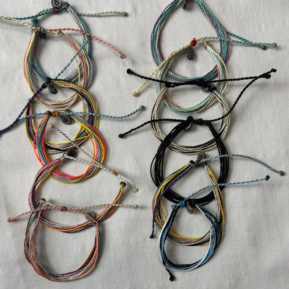 Pura Vida Multicolor String Bracelets Set of 12 - Picture 1 of 4